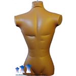 Inflatable Male Torso, Standard Size Dark Tan